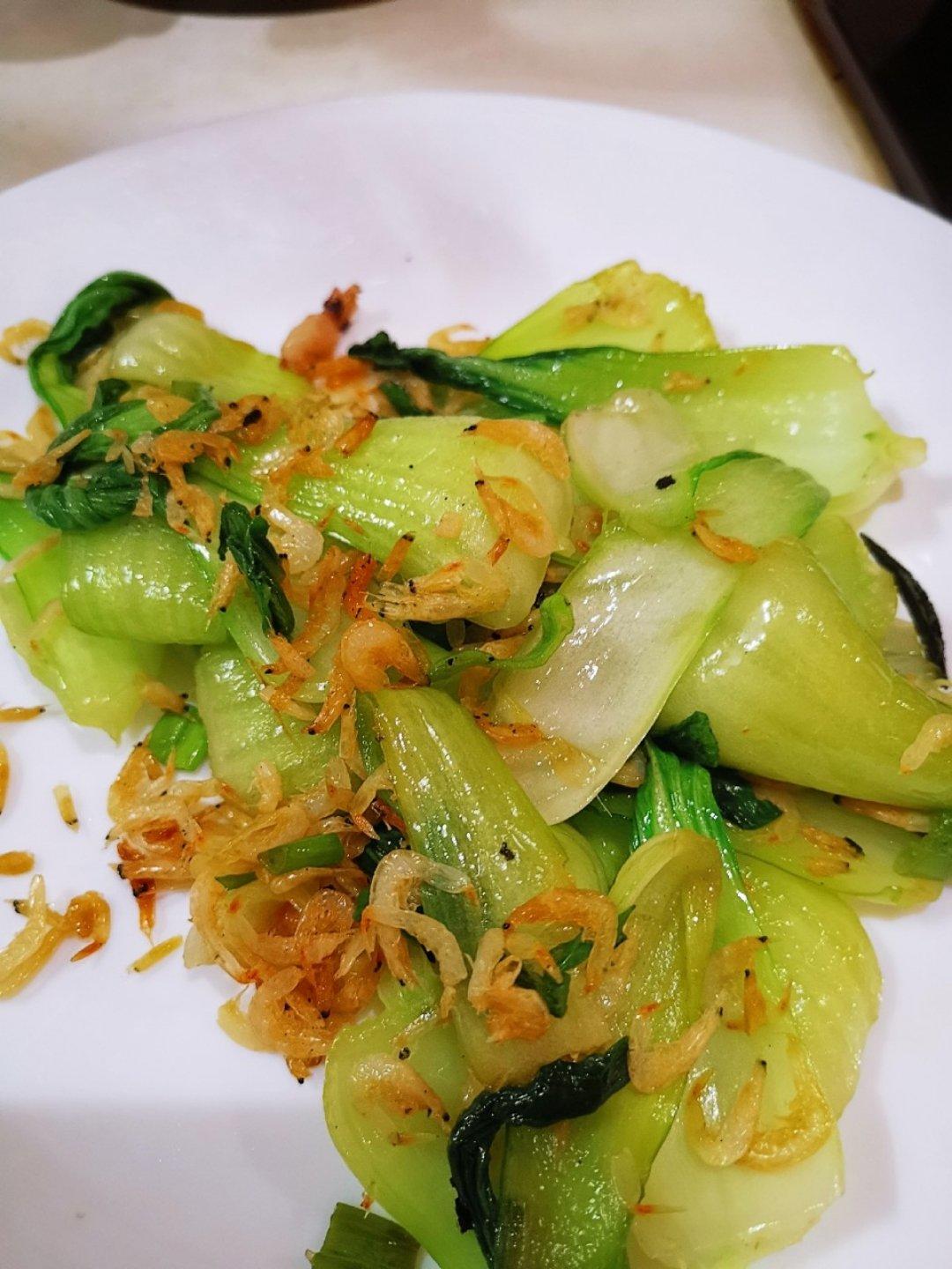 小油菜炒虾皮