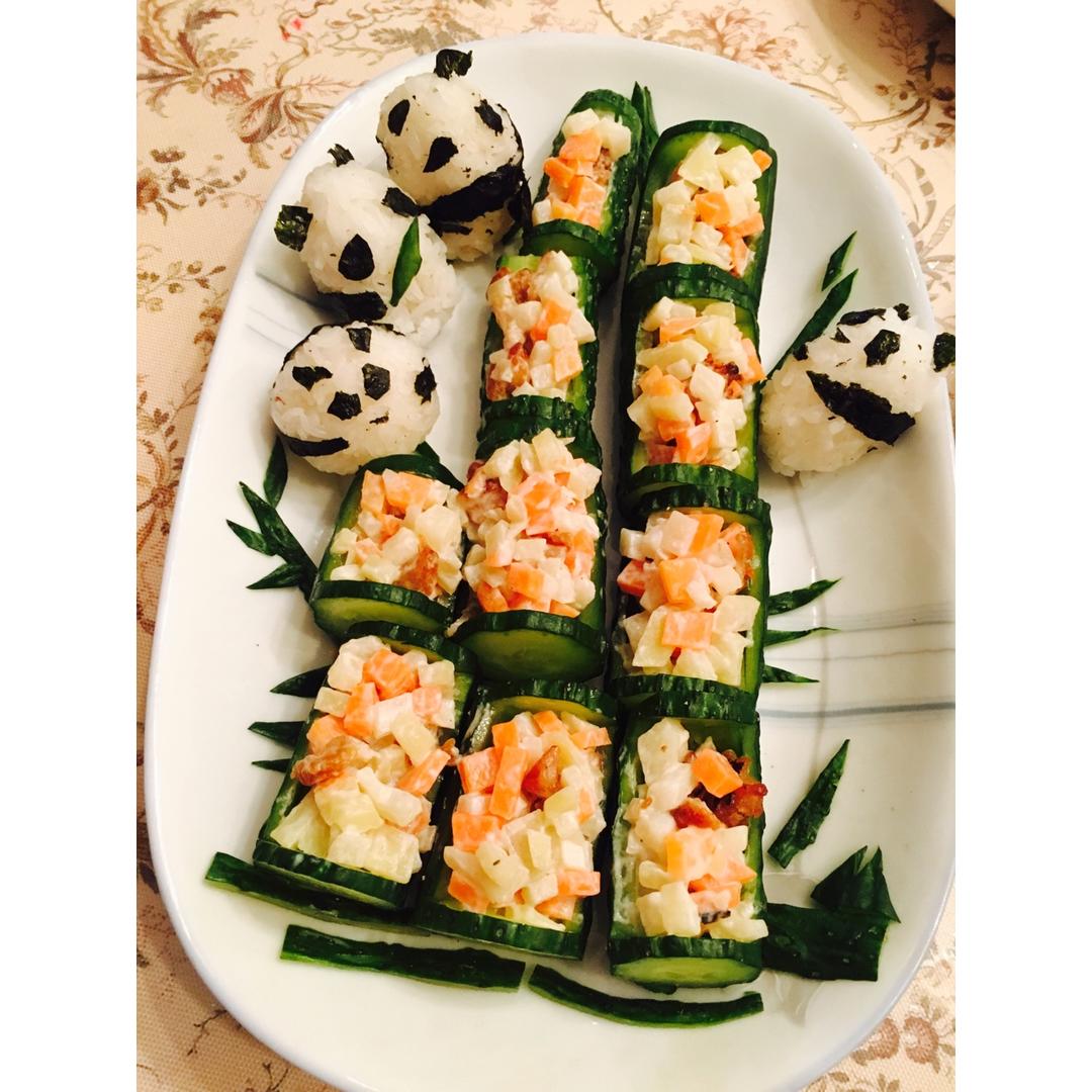 【年味】-节节登高-鸡胸肉沙拉&熊猫饭团