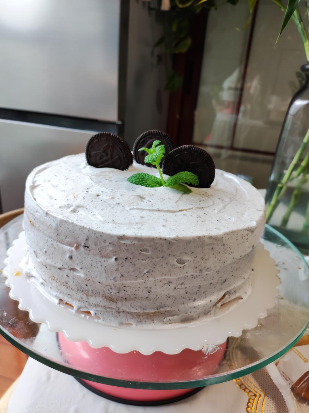 奥利奥海盐咸奶油戚风蛋糕8寸