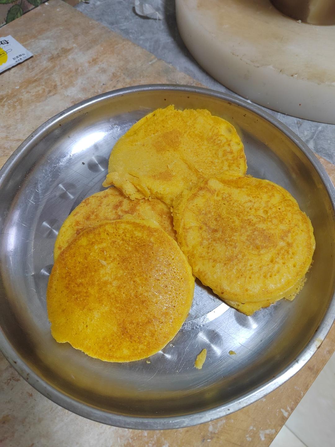玉米面松饼，早起5分钟搞定，又软又健康
