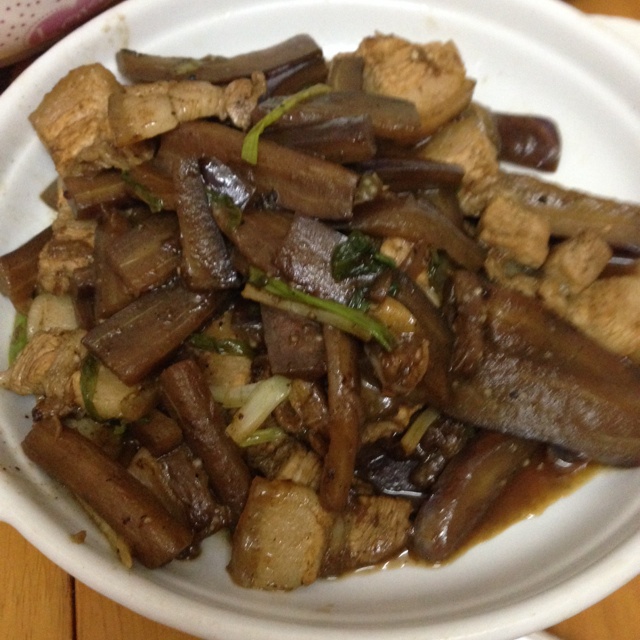 红烧肉末茄子