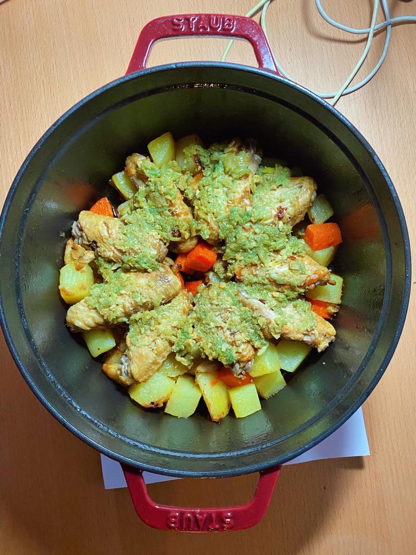 北鼎铸铁锅食谱｜焖蒜香鸡翅
