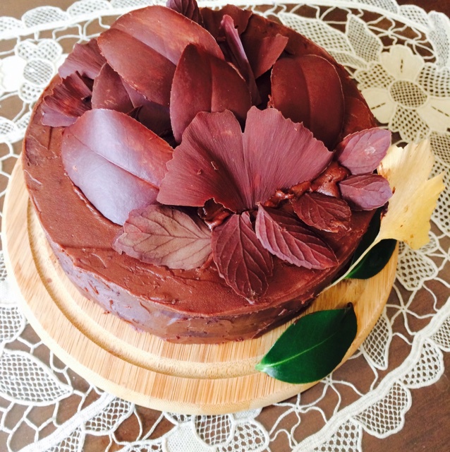 巧克力落叶蛋糕