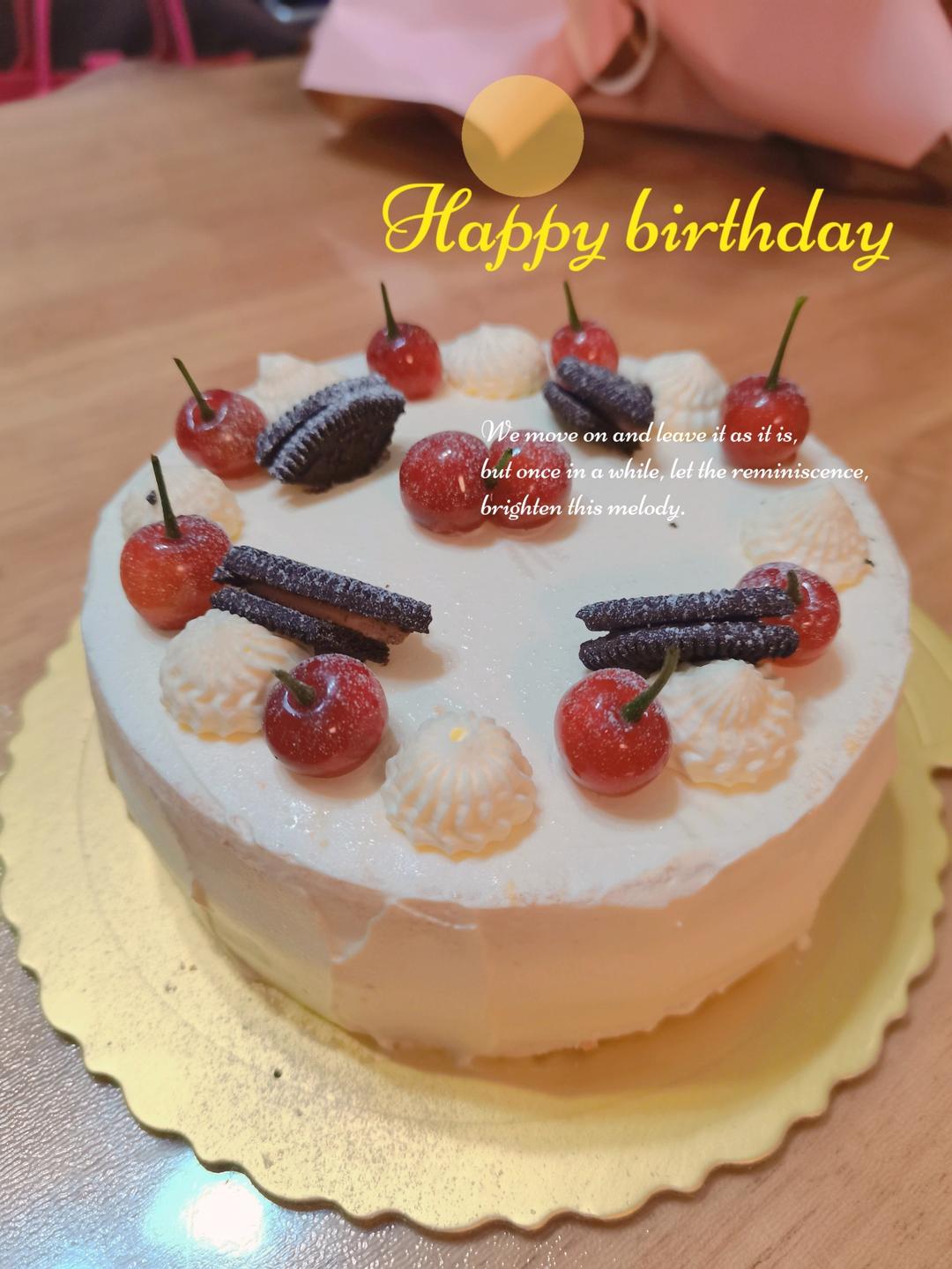 樱桃漩涡蛋糕 cherry vertical cake (小烤箱，九寸方盘)