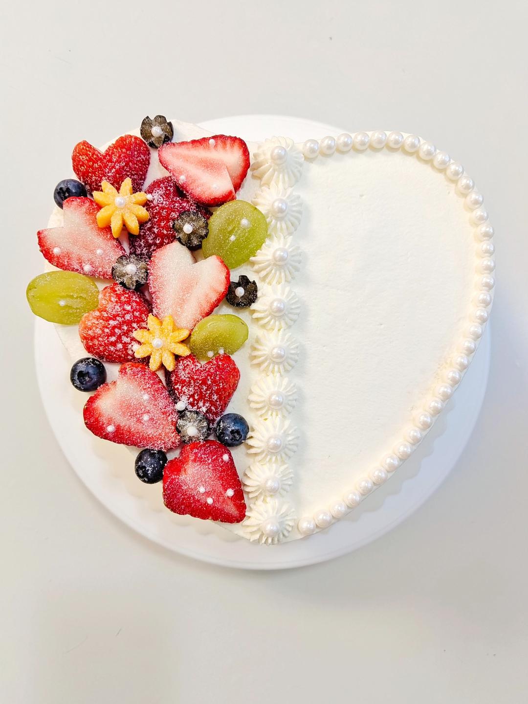 八寸淋面水果蛋糕