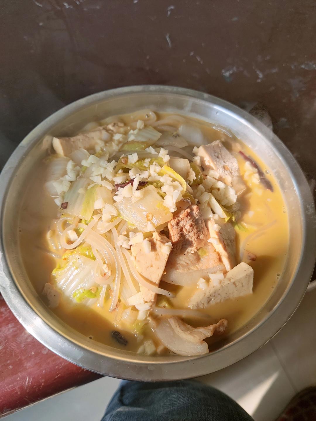 白菜豆腐猪肉炖粉条