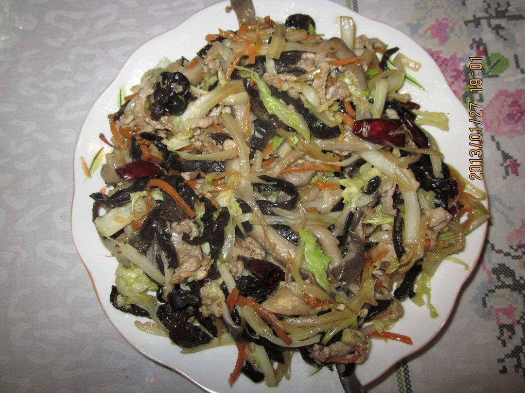 五彩白菜丝的做法