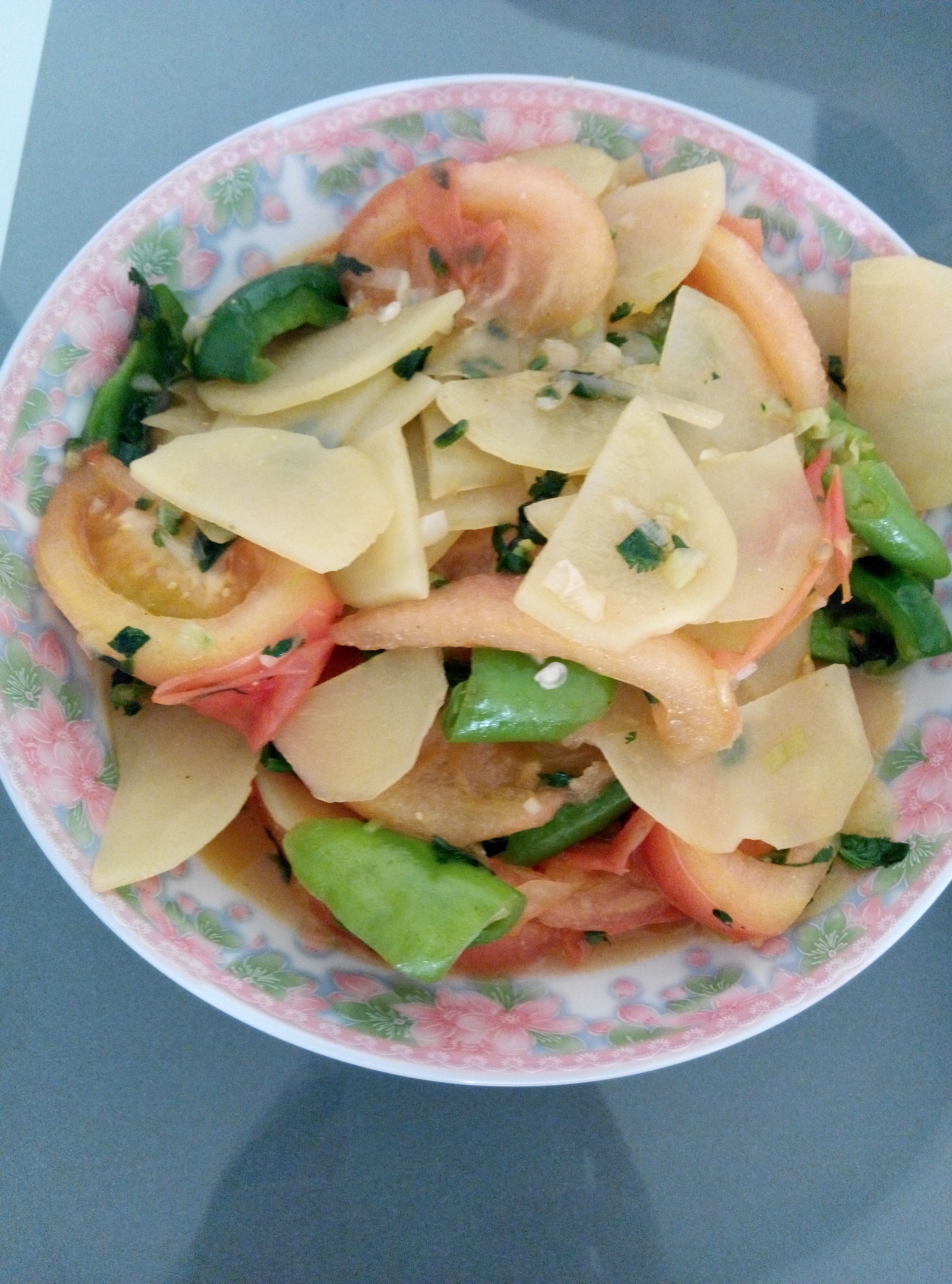 青椒番茄土豆片