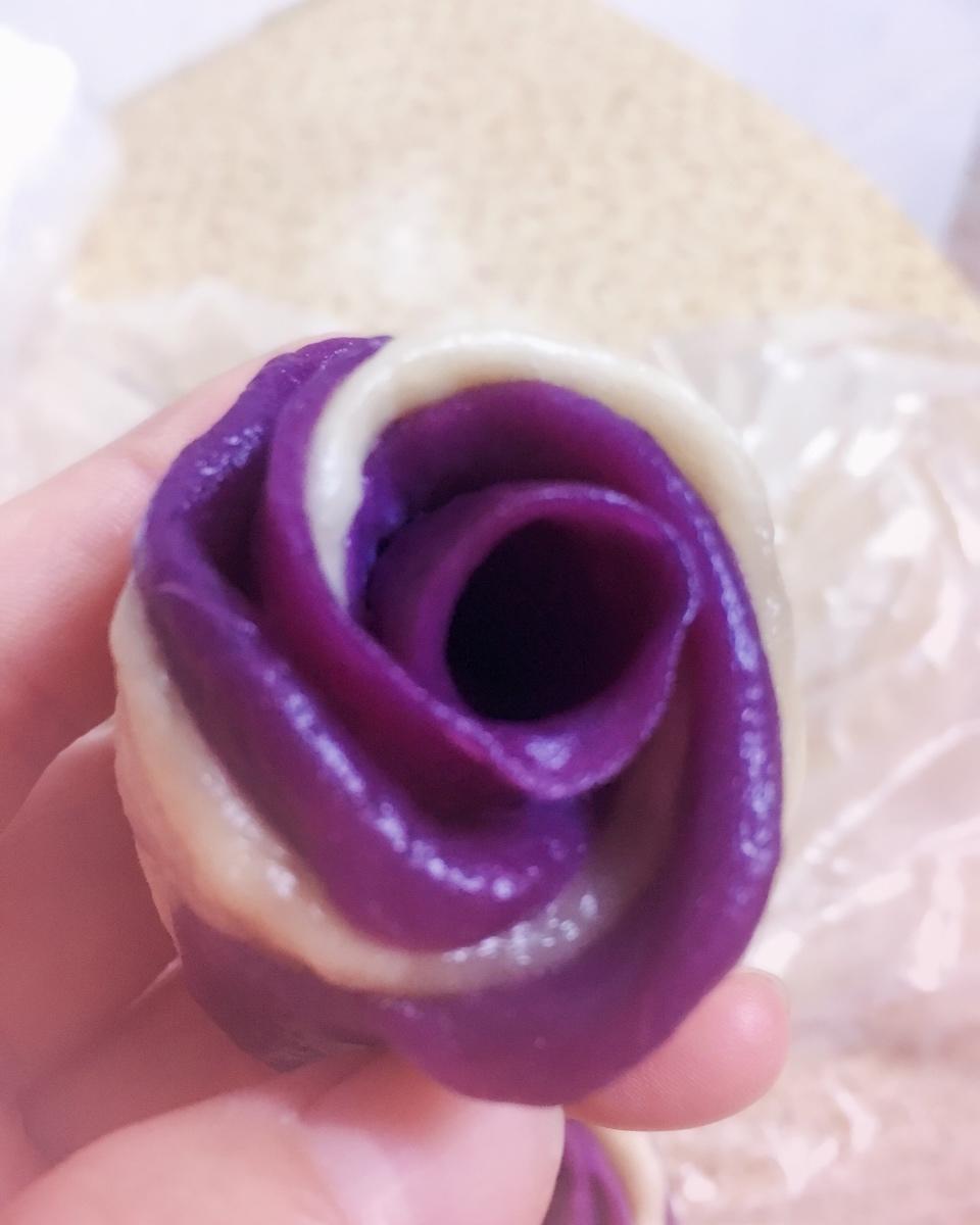 紫薯玫瑰花馒头