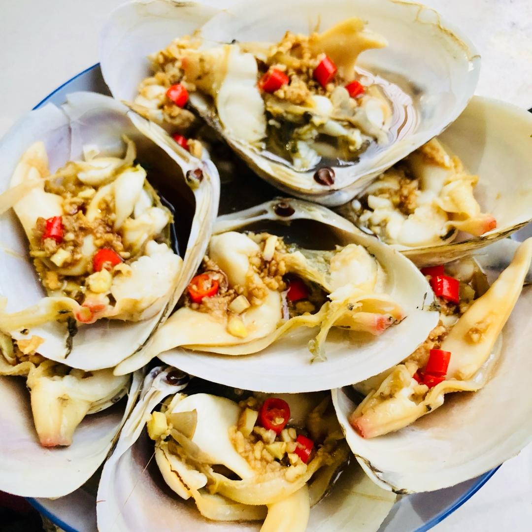 猫猫和鱼鱼的幸福生活做的蒜蓉粉丝蒸贵妃螺海鲜类食谱