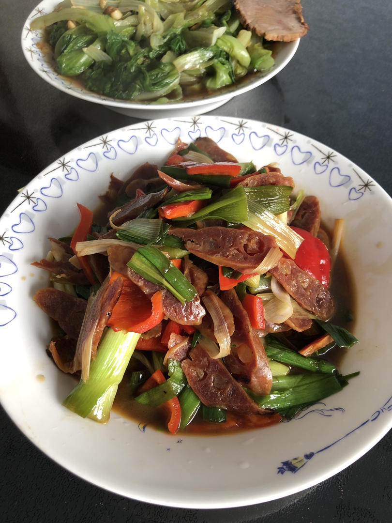 咸香下饭，青椒蒜苗炒腊肉