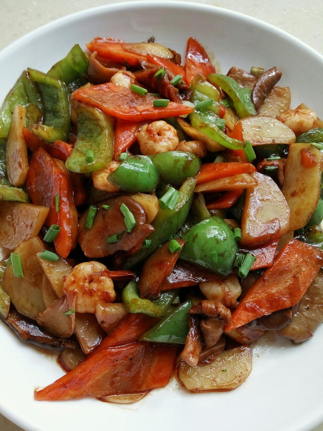 永和小厨娘做的素炒三样