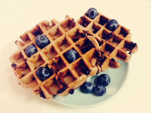 巧克力碎片香蕉华夫饼