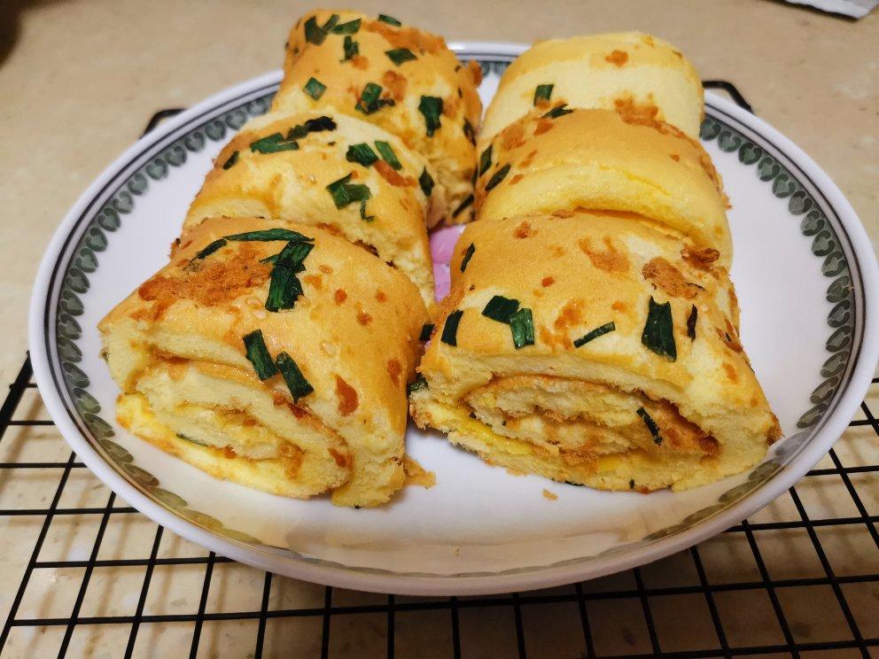 香葱肉松蛋糕卷这样做‼️满屋飘香（小视频食谱）