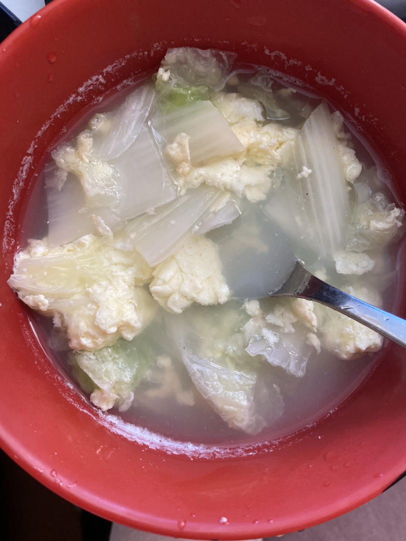 鸡蛋白菜汤(泡蛋白汤)