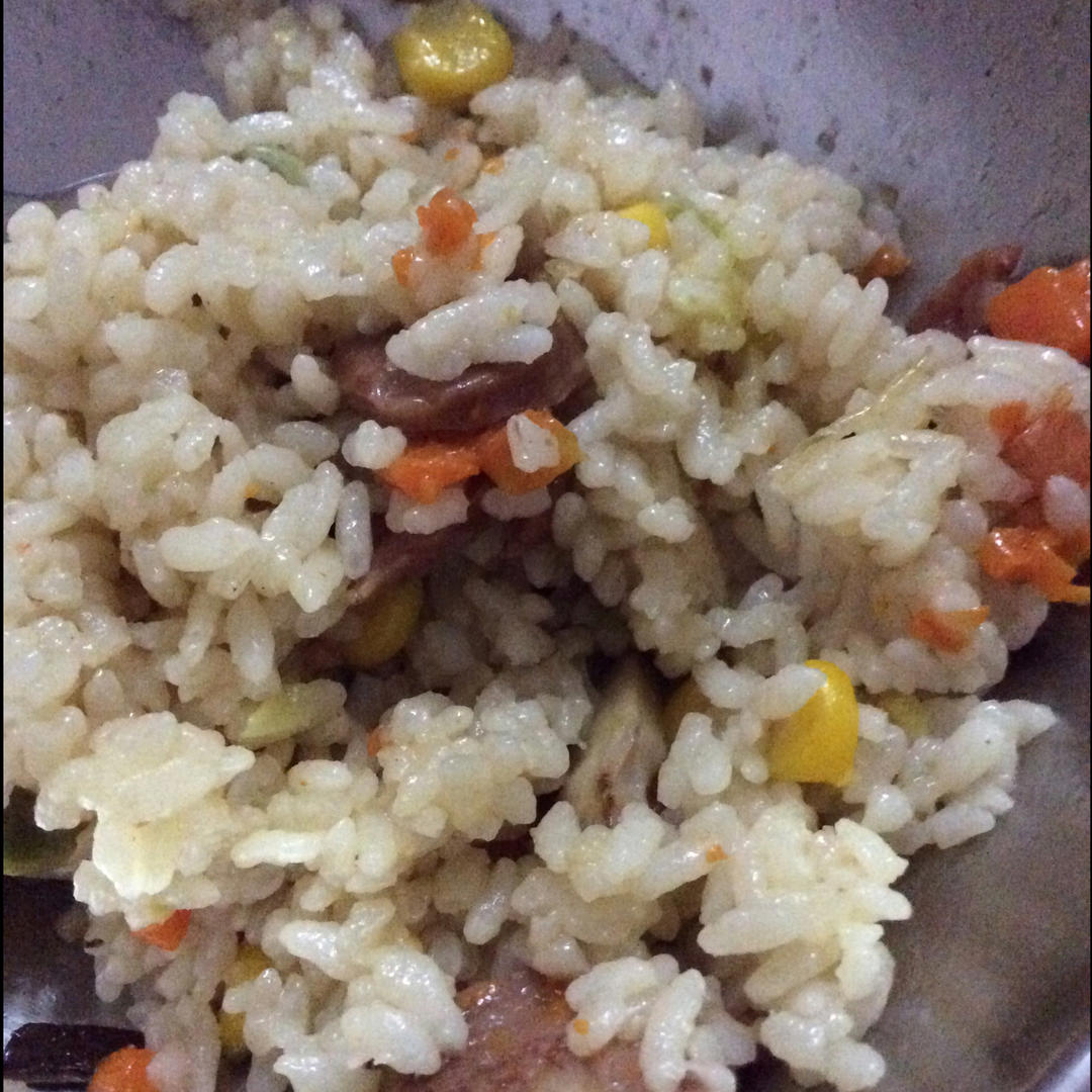 电饭锅版香菇腊肠饭