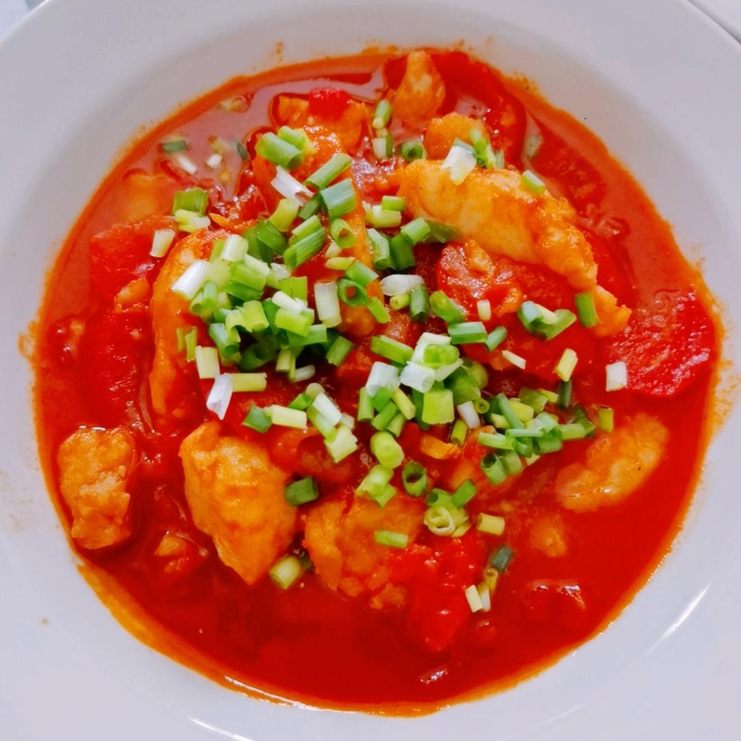 番茄鱼巴沙鱼（也可以用番茄龙利鱼），番茄酱汁超浓郁，营养又下饭！