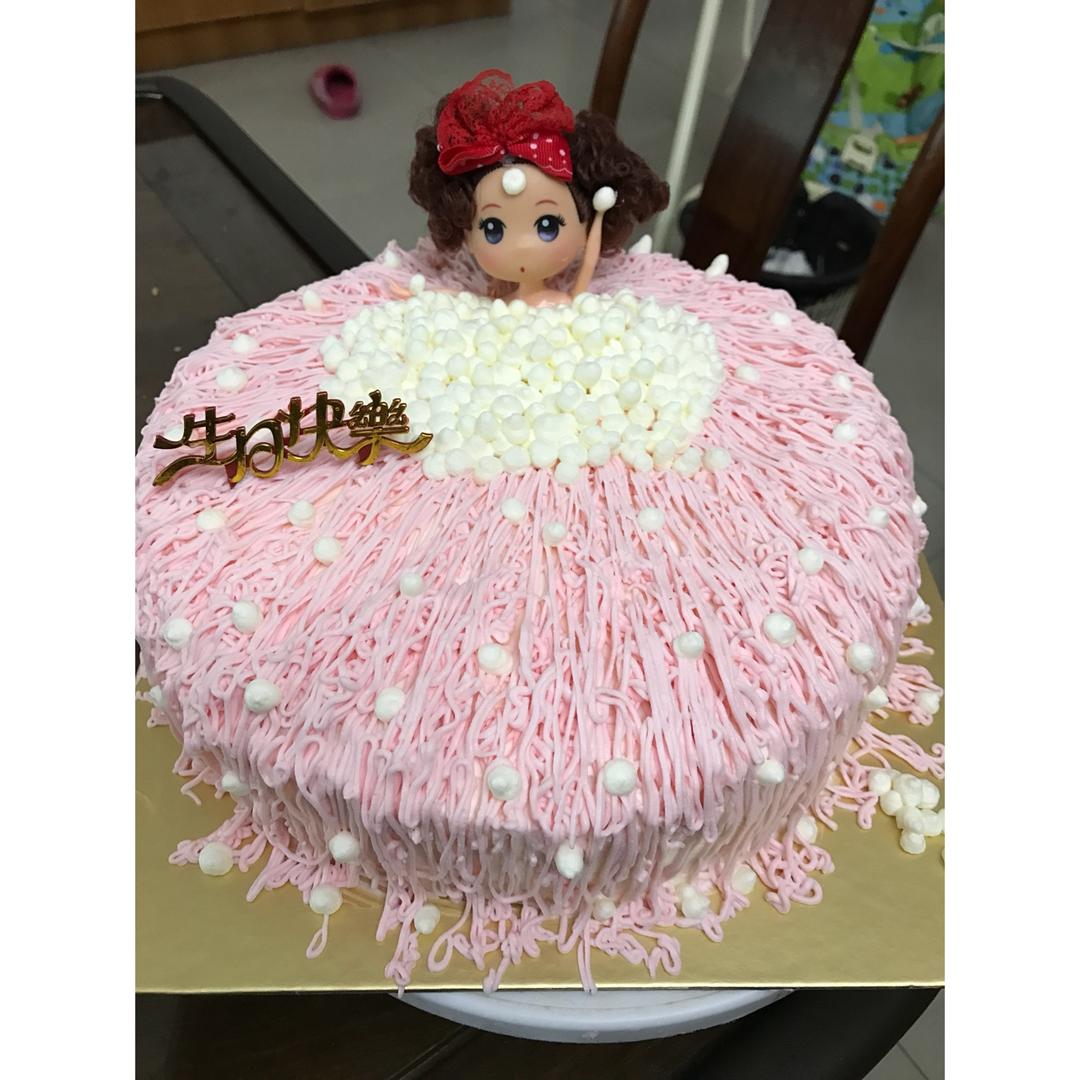 详细步骤制作泡泡浴娃娃蛋糕