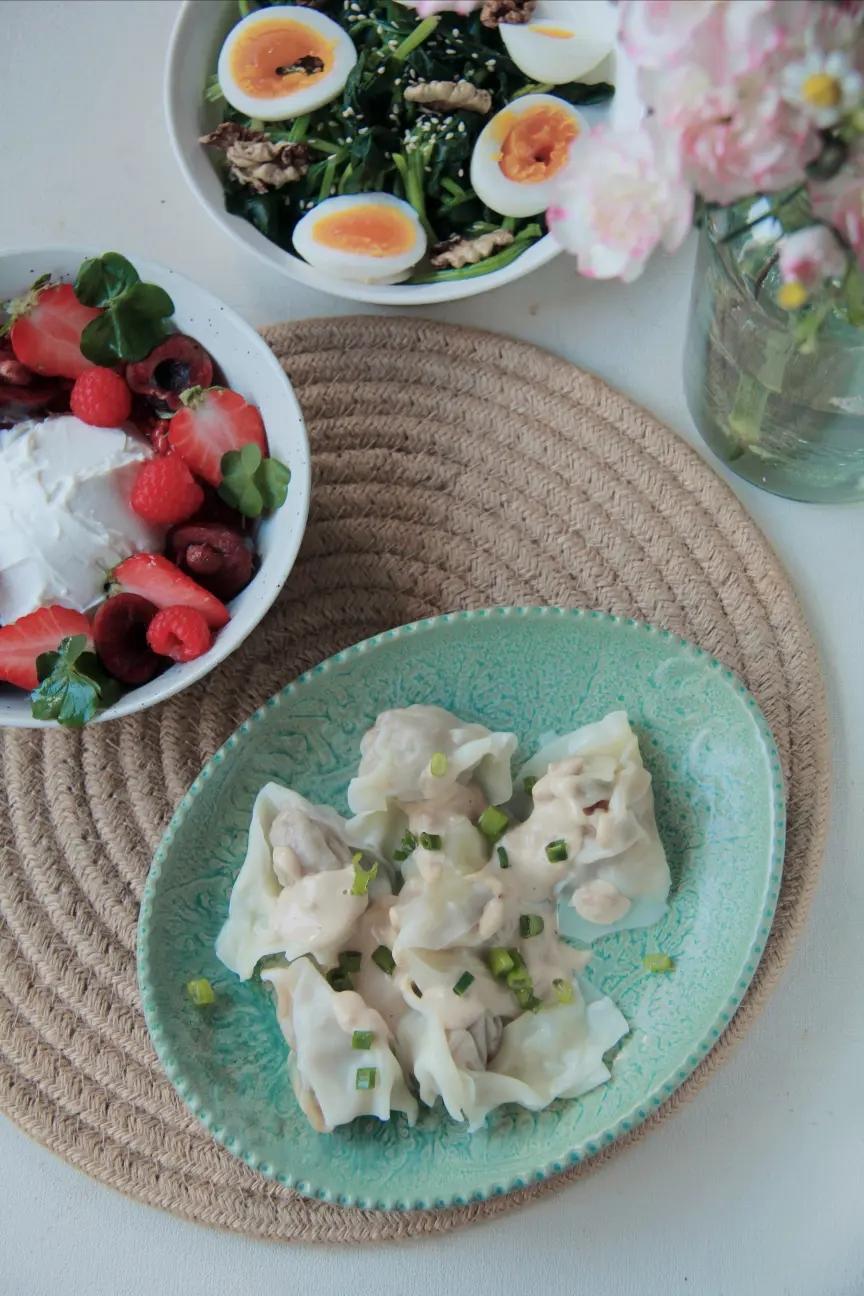 碧根果版本仿麻酱冷馄饨