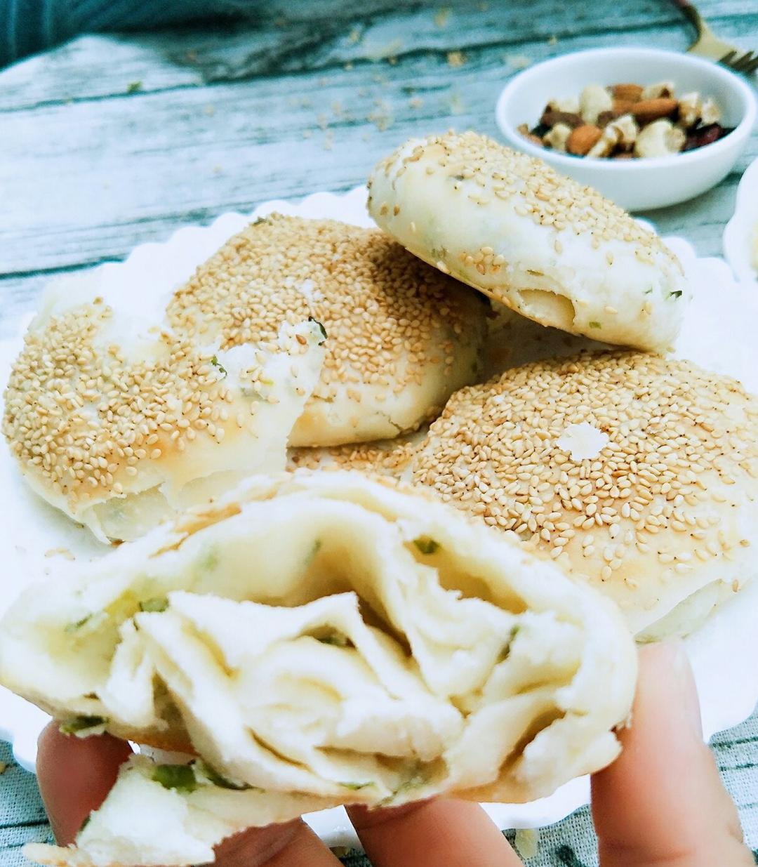 油酥葱香烧饼