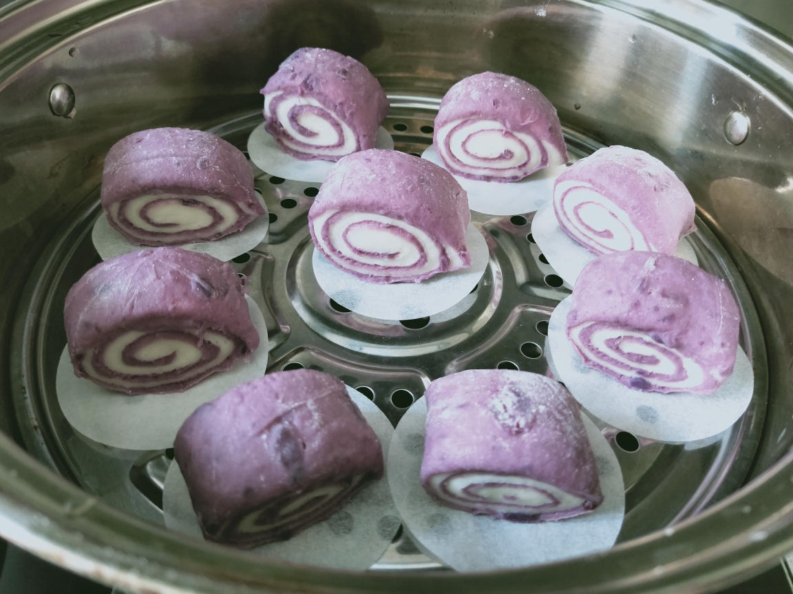 奶香紫薯千层包