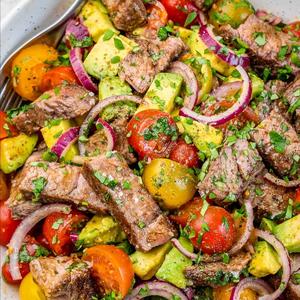 夏日减脂餐—牛排番茄沙拉（Steak Avocado Salad）的做法 步骤5