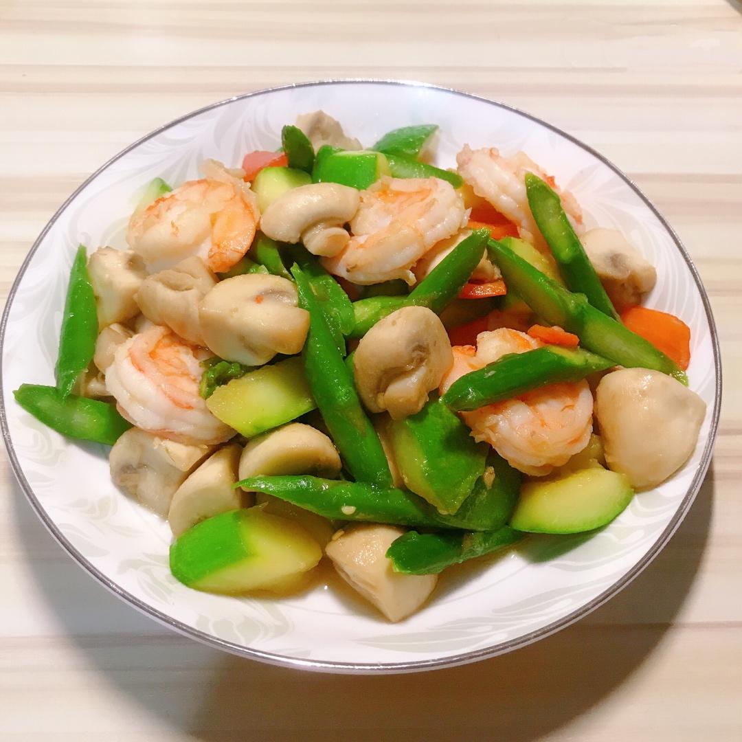 口蘑时蔬虾仁