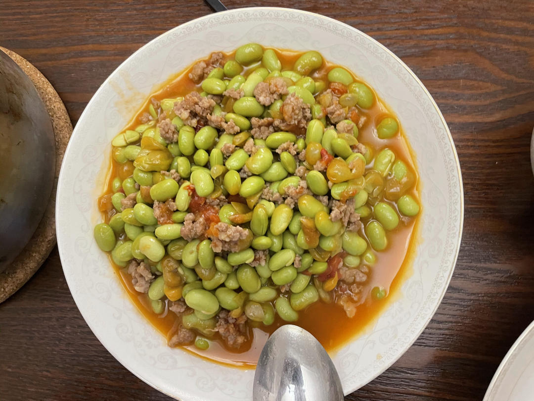 番茄青豆炒肉末