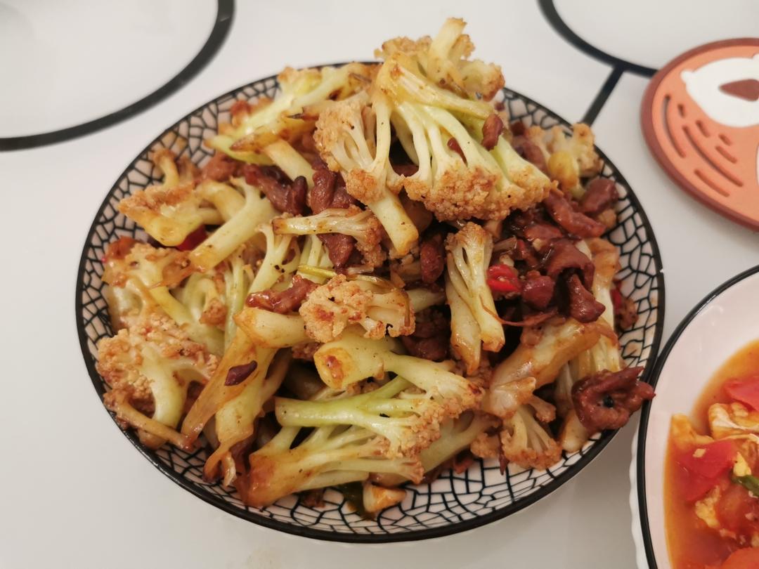 干煸菜花（五花肉）