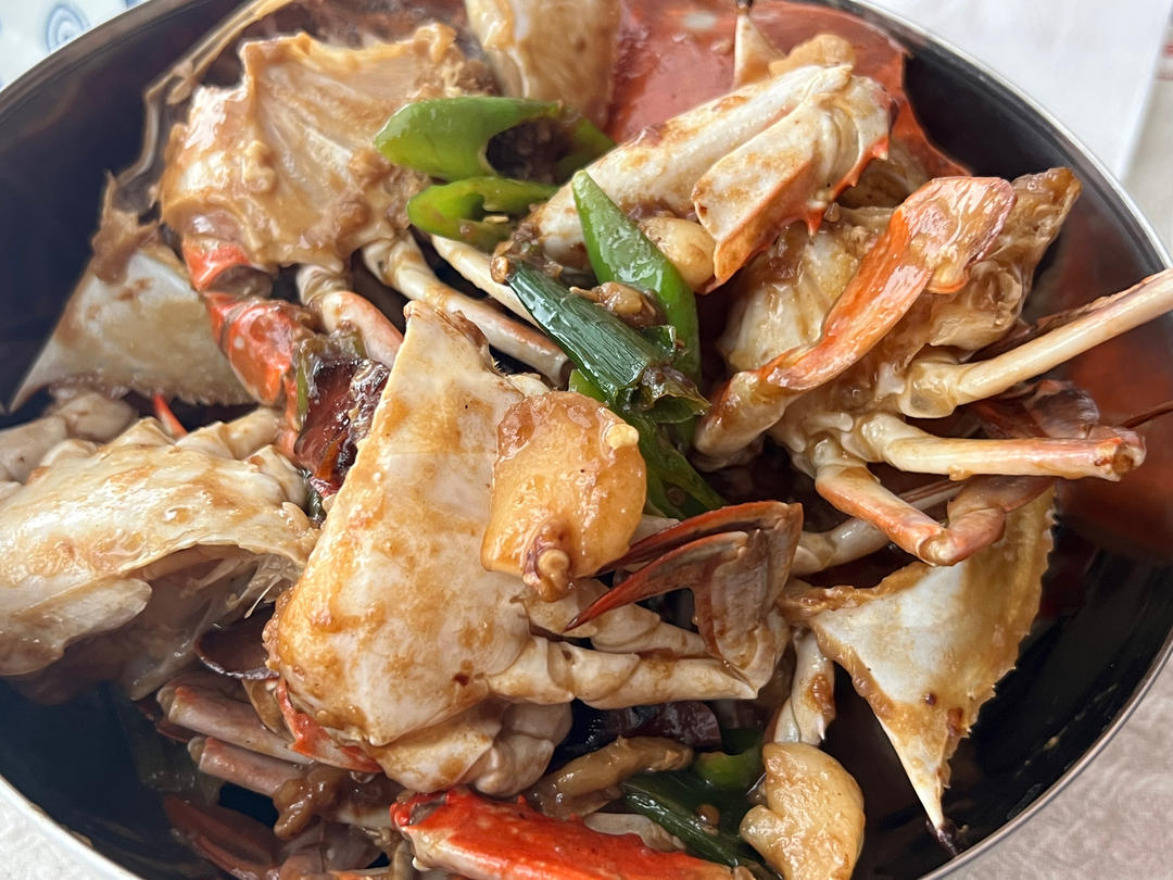 葱姜炒梭子蟹（very easy）