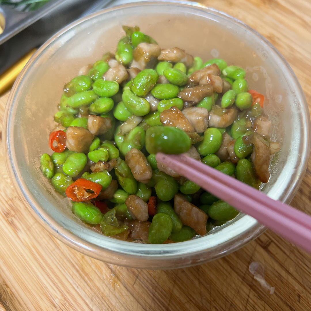 毛豆炒肉（超简单）