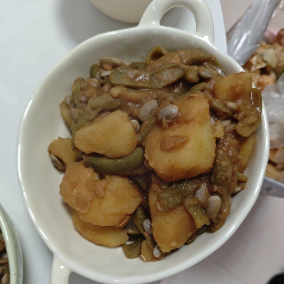 土豆炖豆角