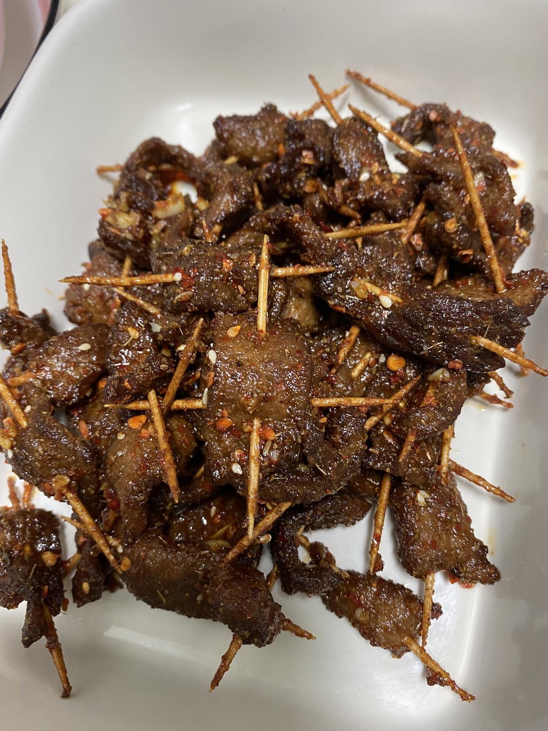 牙签牛肉的做法