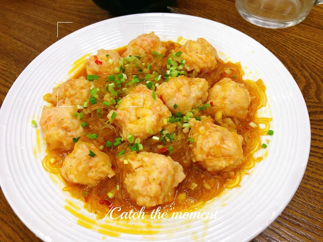 蒜蓉剁椒粉丝虾滑