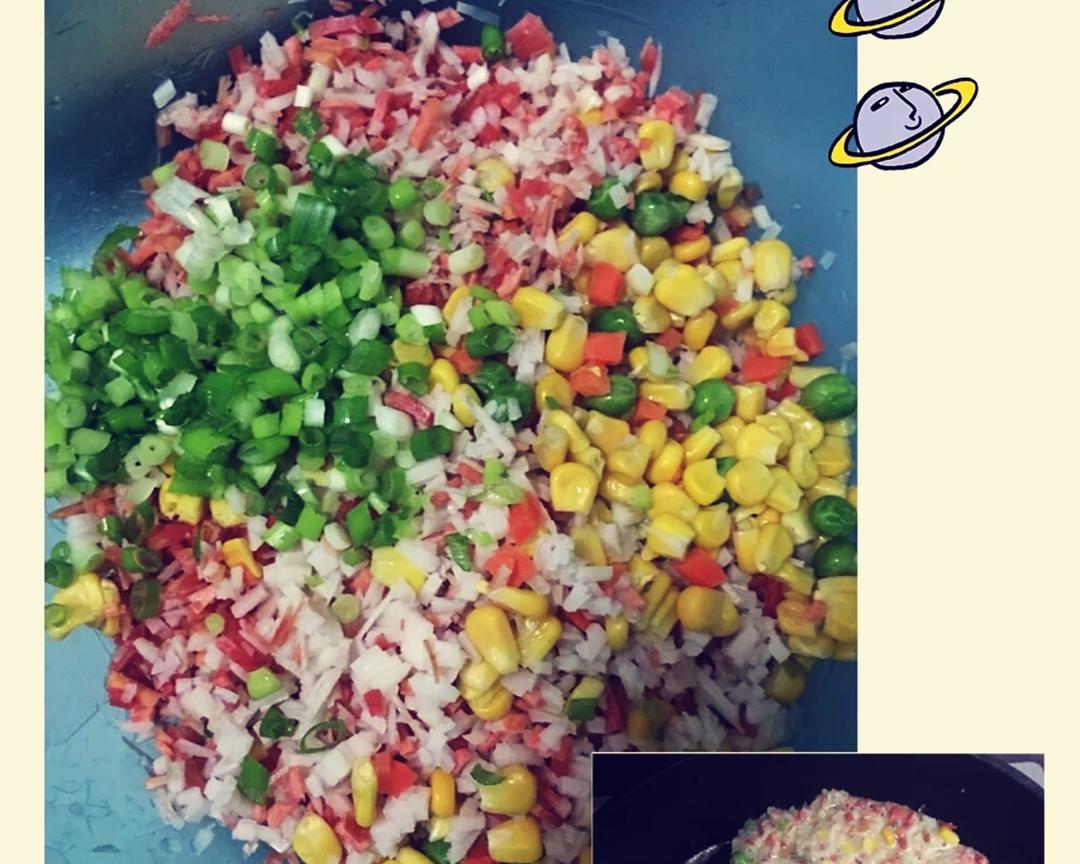 煎什锦菜饼（超好吃）的做法