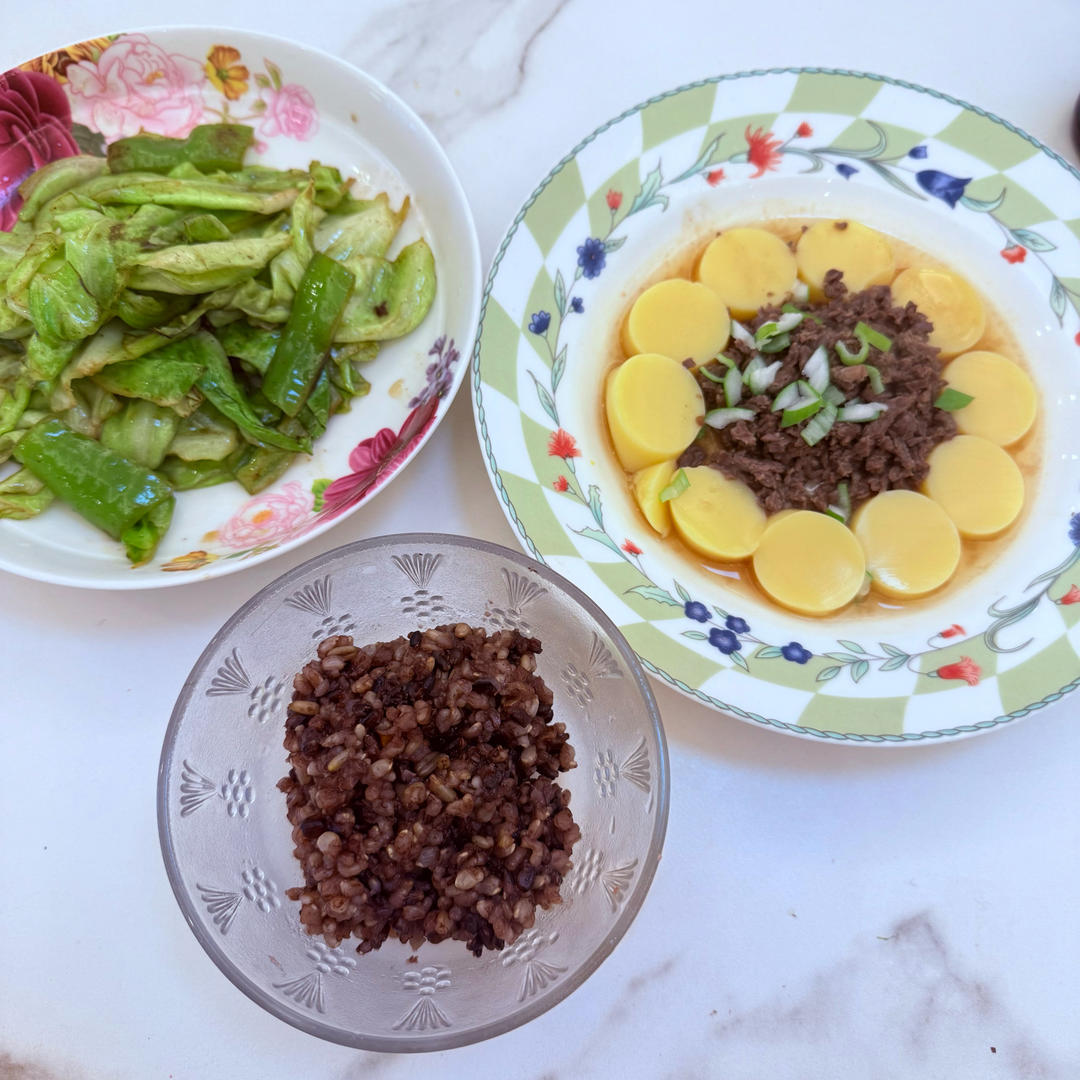 牛肉末蒸豆腐