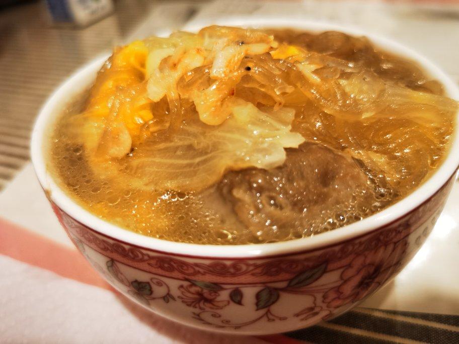 白菜丸子粉丝汤