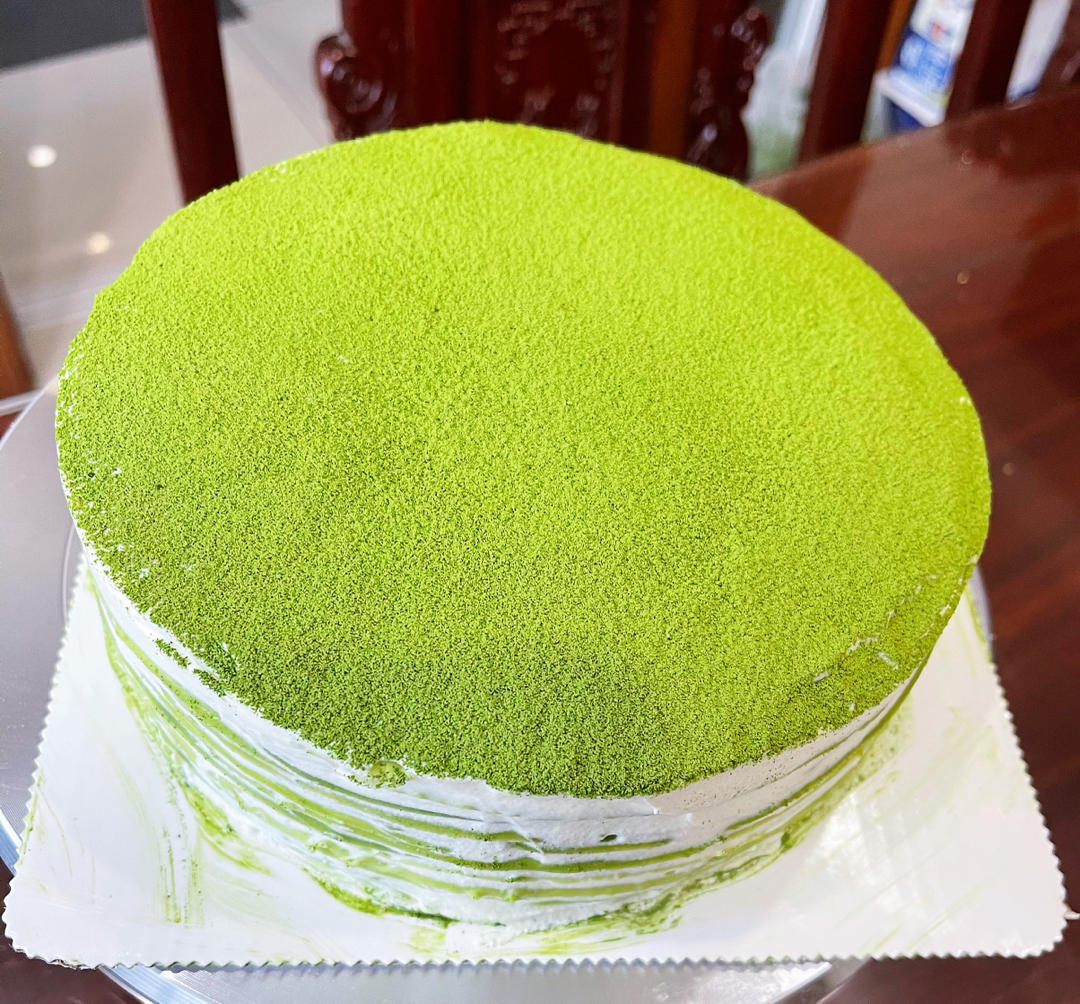 菁菁mua做的lady m抹茶千层蛋糕(调整)