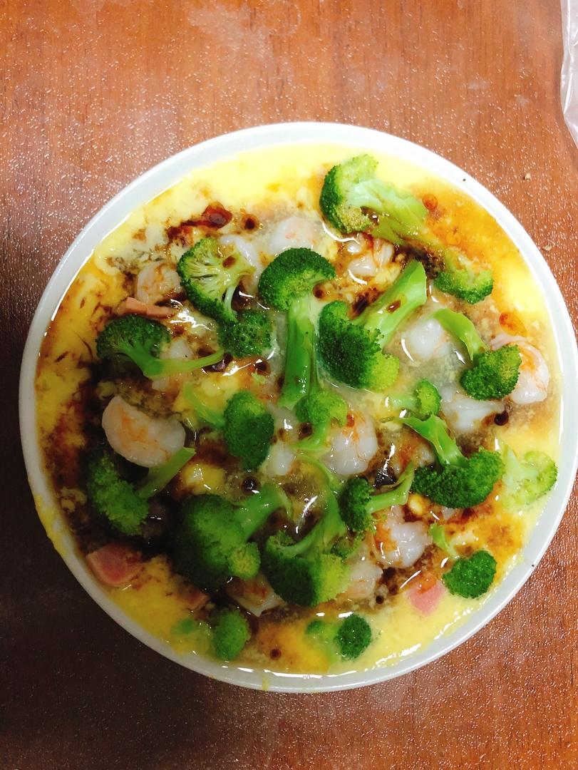 虾仁豆腐蒸水蛋