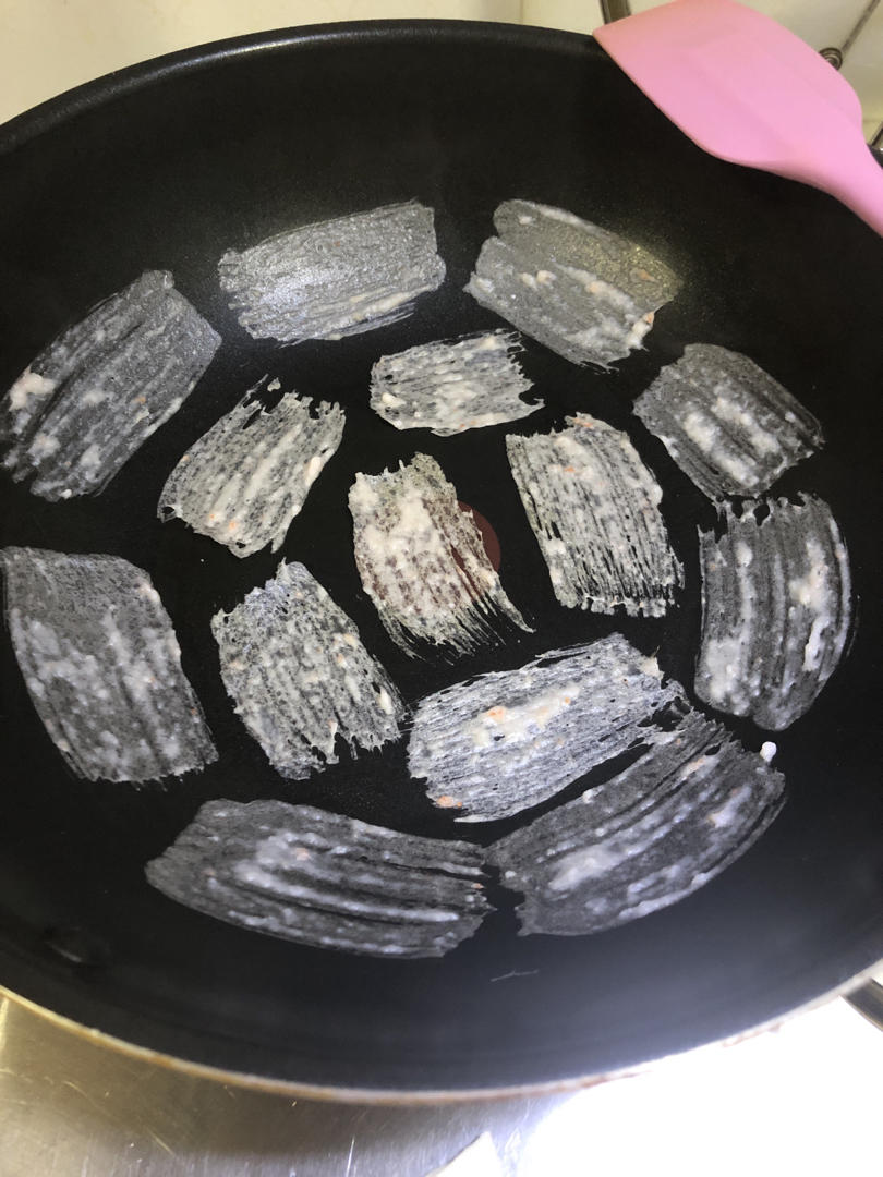 平底锅做的鲜虾片