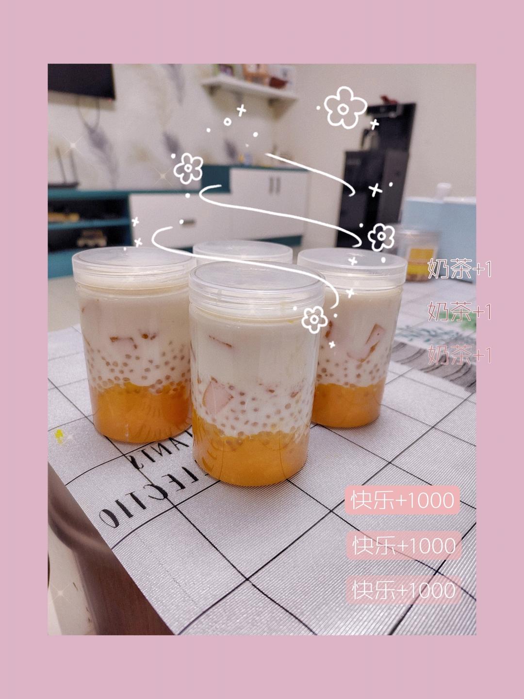 港式甜品——杨枝甘露(芒果西米露)附芒果花切法