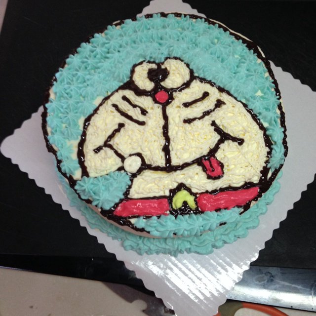 机器猫 裱花蛋糕