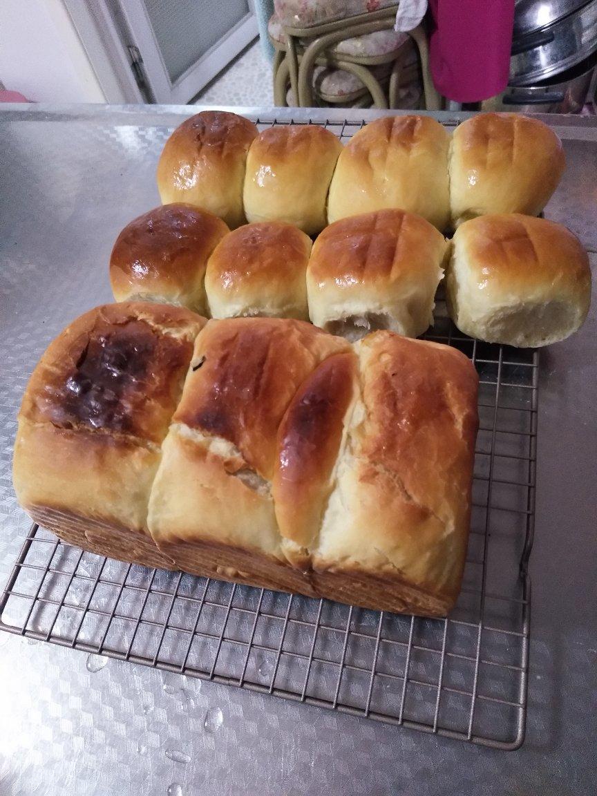 用烤箱自己做面包--手工牛奶吐司面包