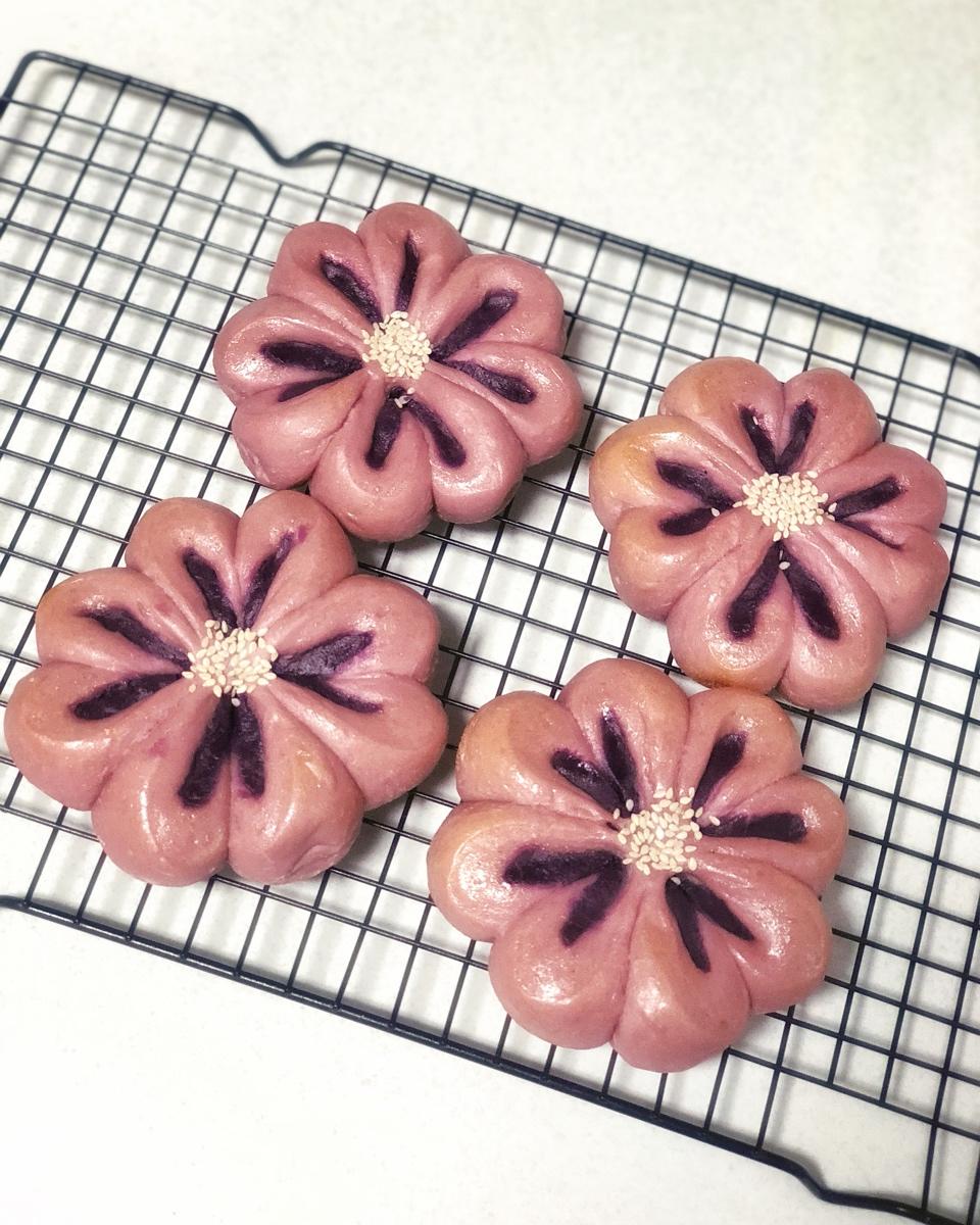 紫薯黄米馅面包（波兰种）