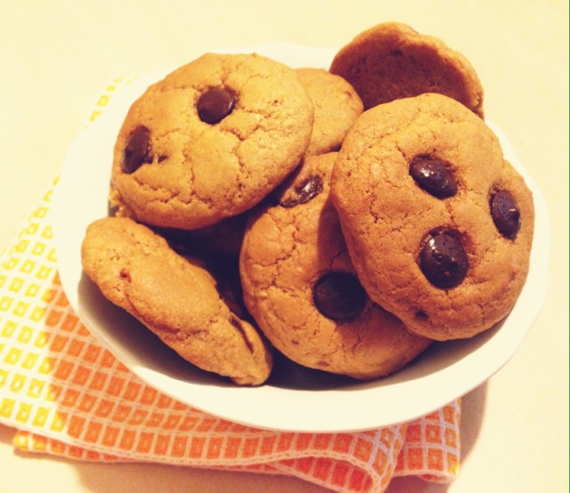 chrissy-3做的巧克力豆曲奇(chocolate chip cookies)