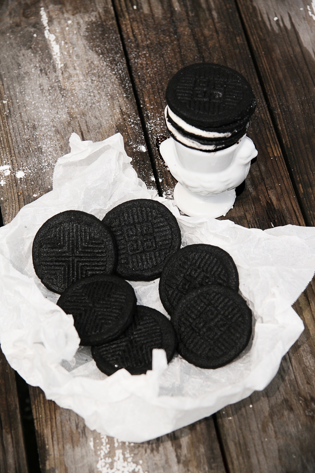 呱呱呱呱做的奥利奥饼干纯黑可可粉完美山寨oreo