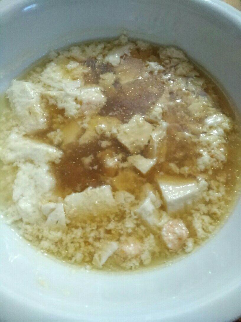 虾仁豆腐蒸水蛋