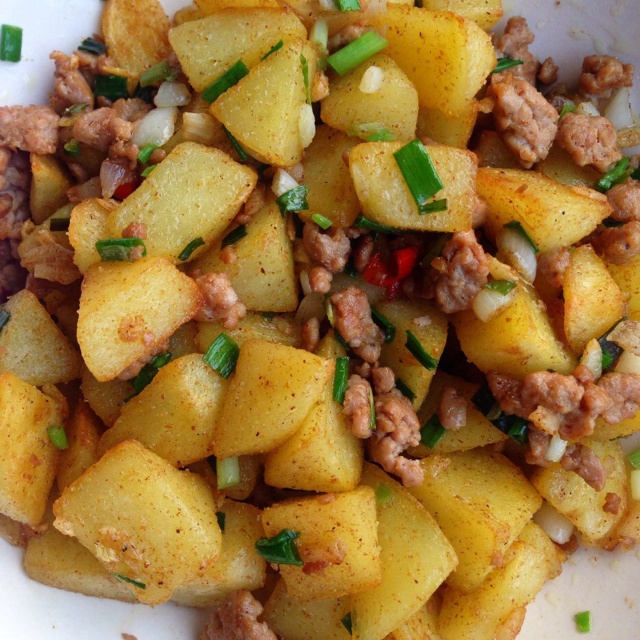 孜然肉末土豆
