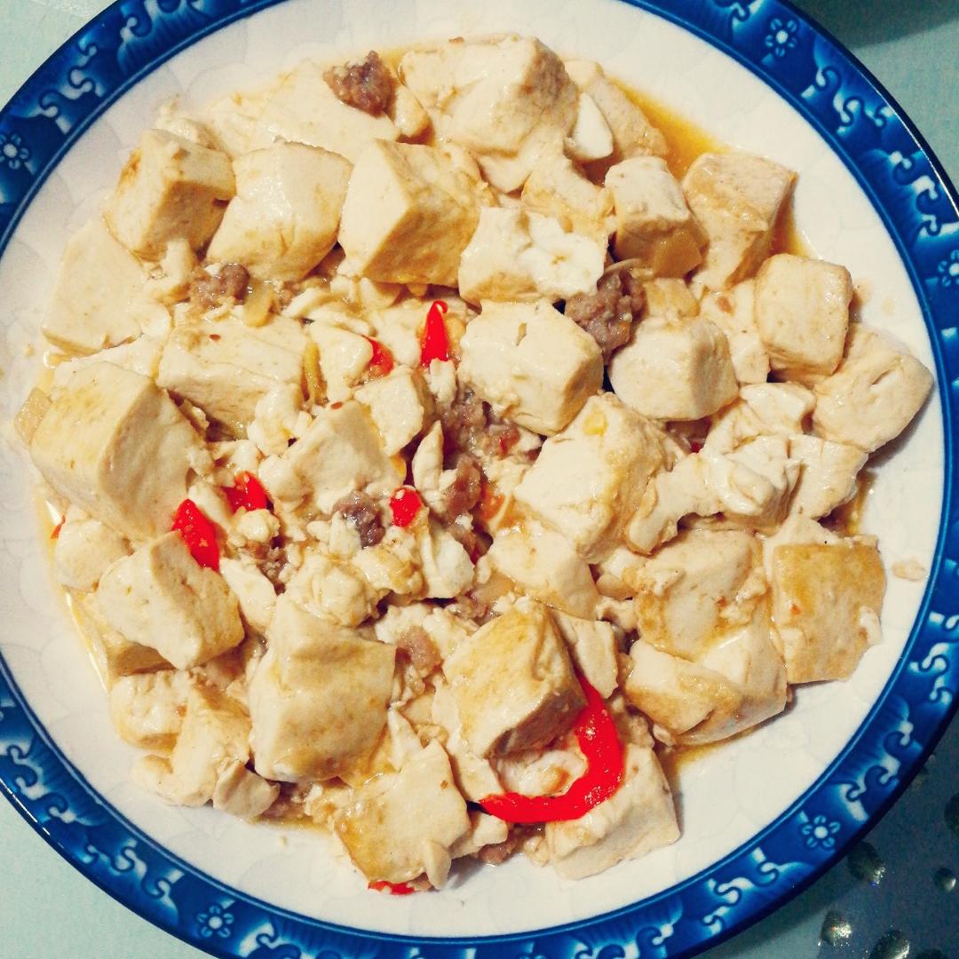 家常红烧肉末豆腐