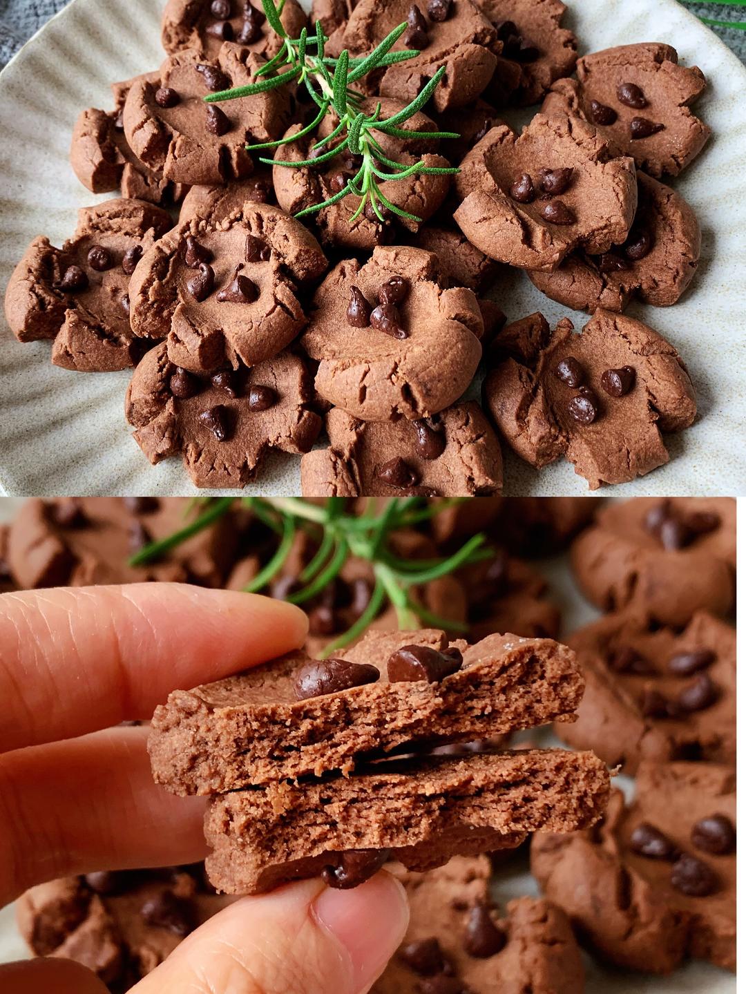 酥到掉渣❗️零失败做巧克力玛格丽特饼干